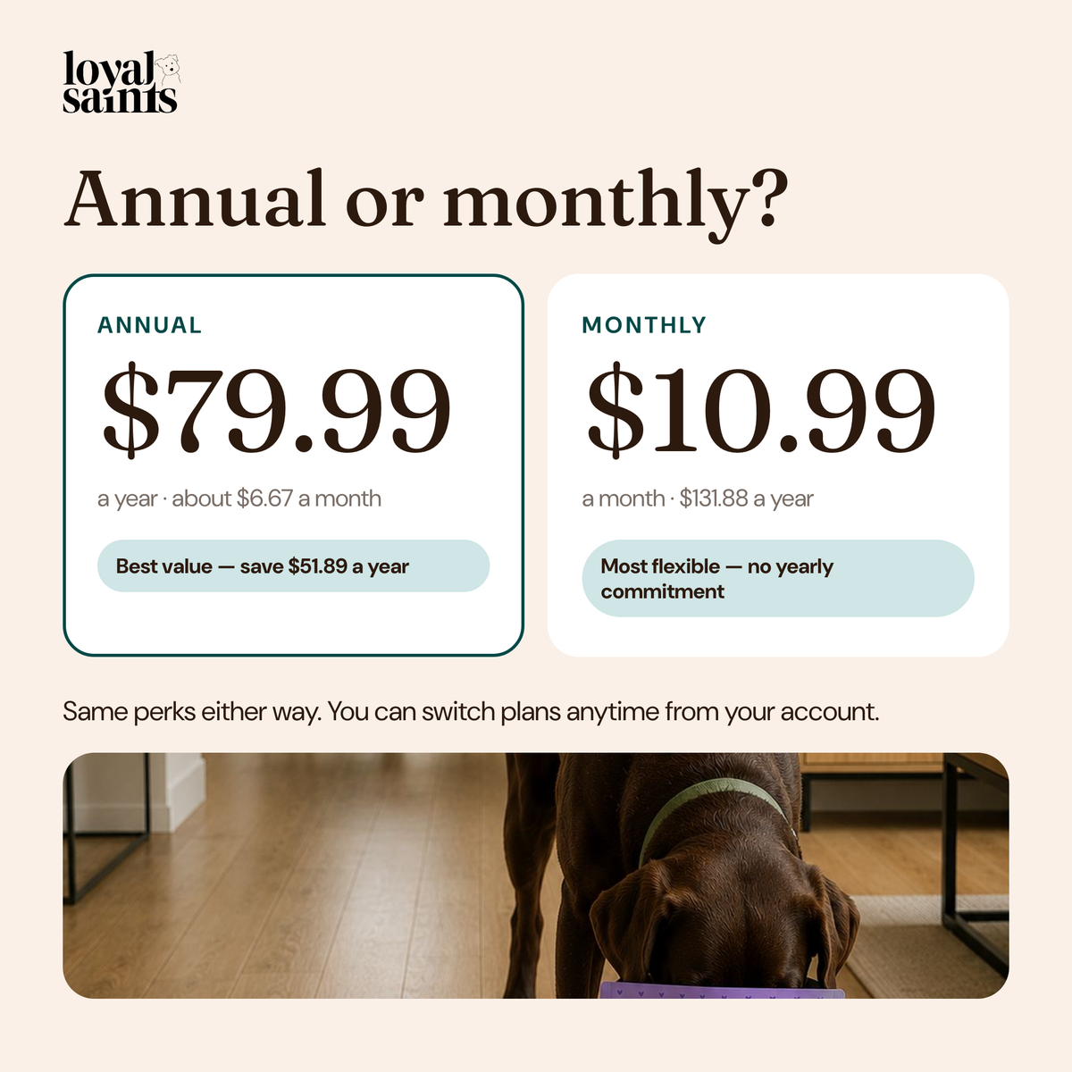 Halo Club annual ($79.99 a year) or monthly ($10.99 a month): same perks either way