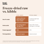 Freeze-dried raw vs. kibble: how it is made, amino acids and protein digestibility