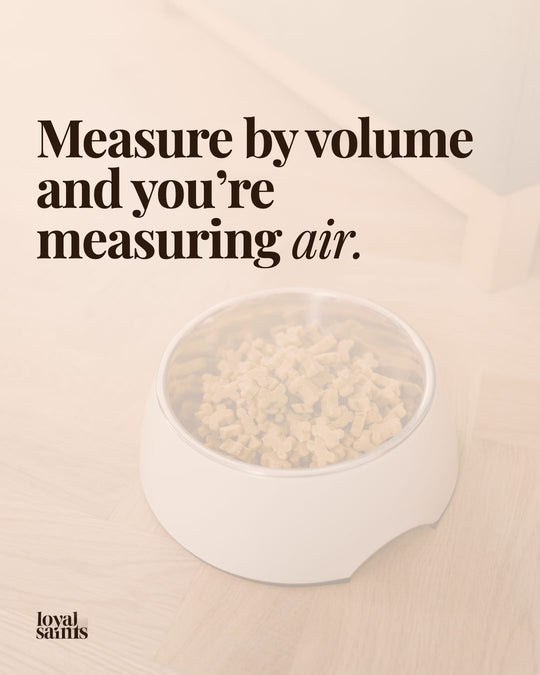 Measure by volume and you’re measuring air.